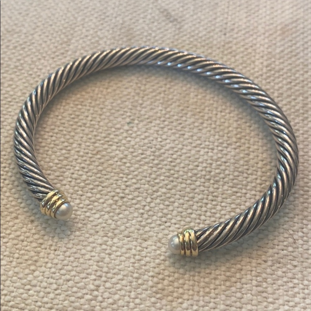 David Yurman Cable Bracelet with Pearls